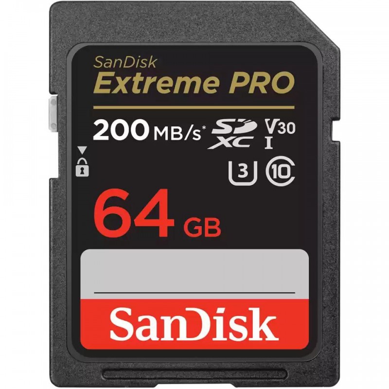 SanDisk Extreme PRO 64GB 200MB/s UHS-I V30 SD