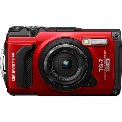 olympus om system tough tg-7 digital camera (red)